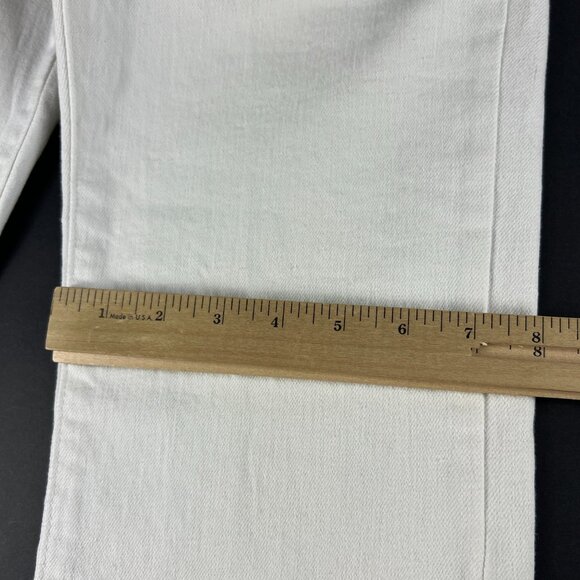 Letter To Juliet Jeans Women's 27 Sicily Flare Crop Mid Rise Optic White Denim - Picture 13 of 16